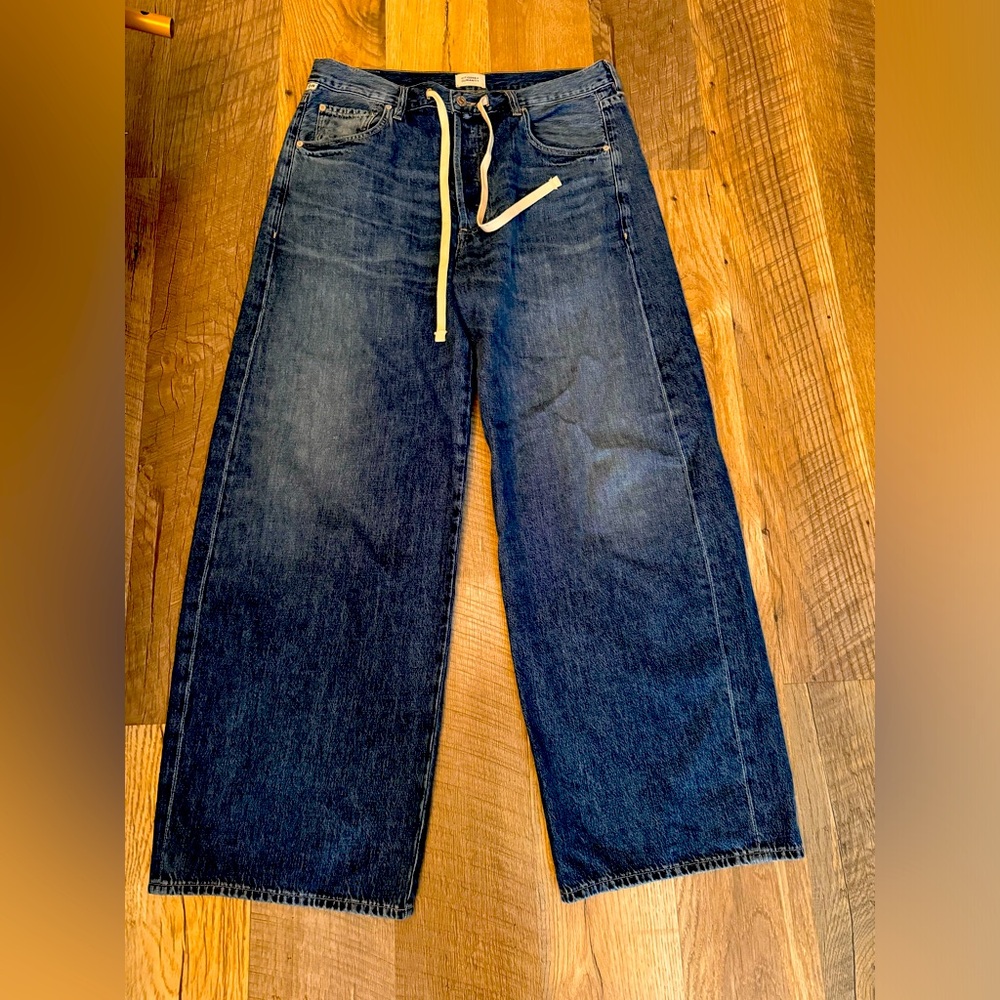 Free People Citizens of Humanity Brynn Drawstring Trouser Jeans 31 baggy A00085